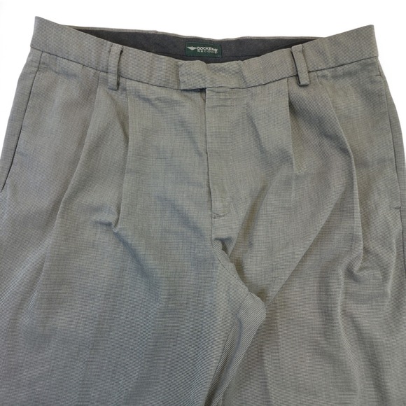 Dockers Recode Gray Pleated Dress Pants Mens W33 L30 Office Career Casual - Picture 3 of 10